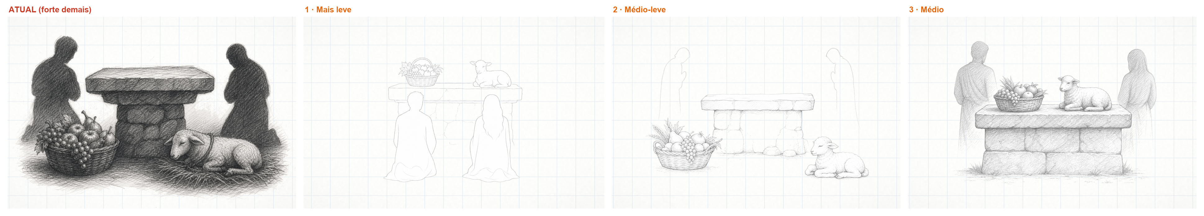 4 traços sobre caderno